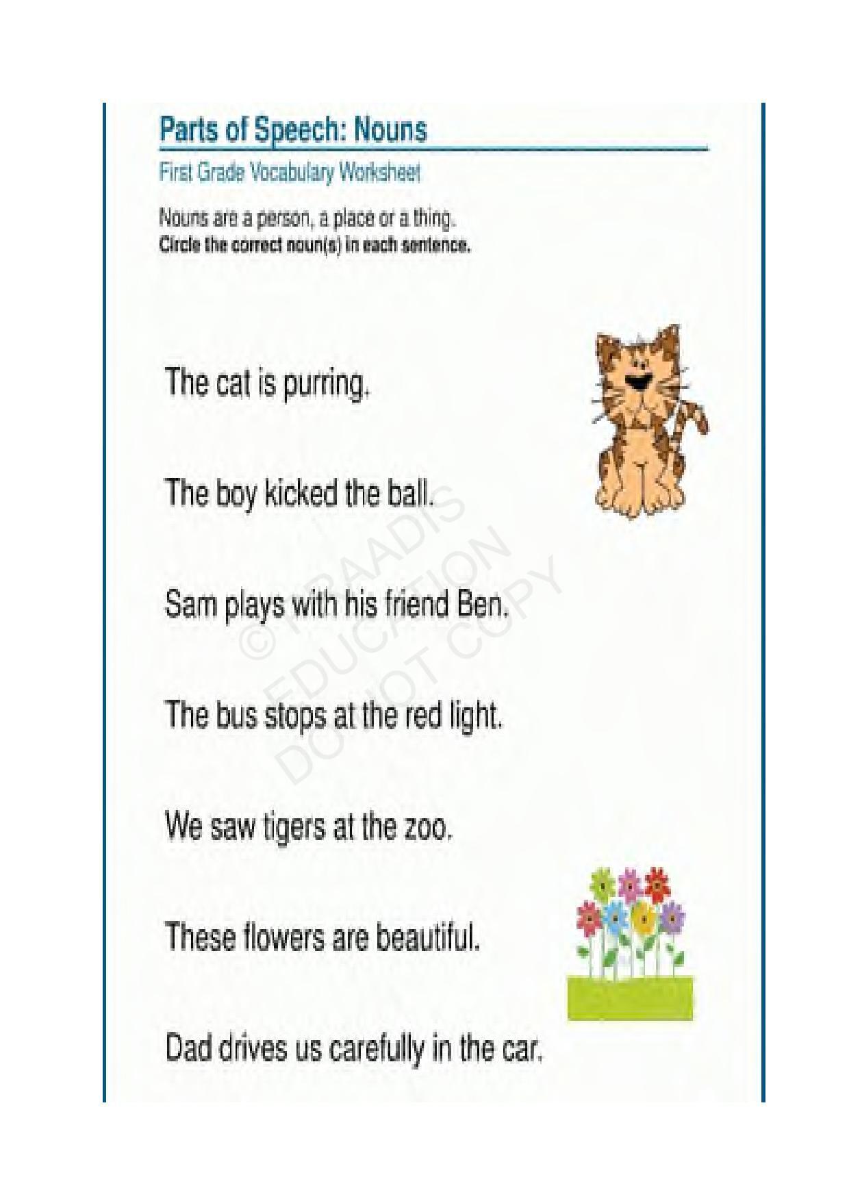 Naming Words Worksheets For Kids Worksheets For Kindergarten