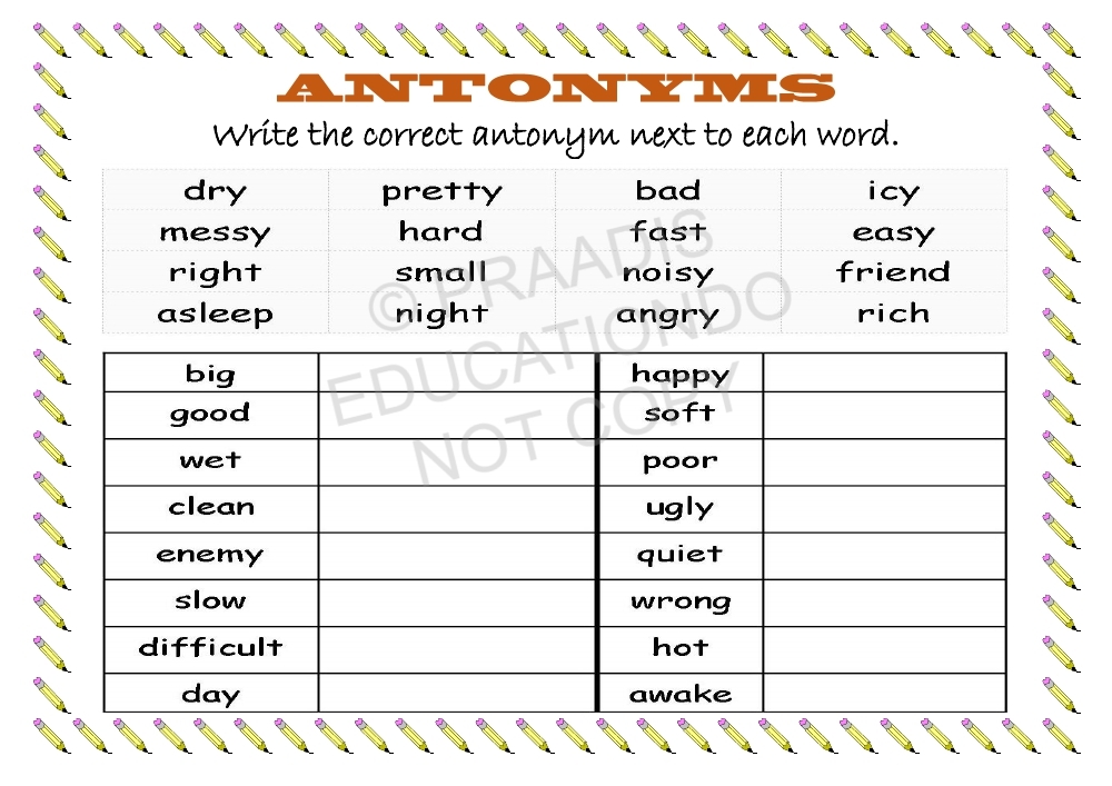 Synonyms and Antonyms Lesson Plan, PDF, Worksheet