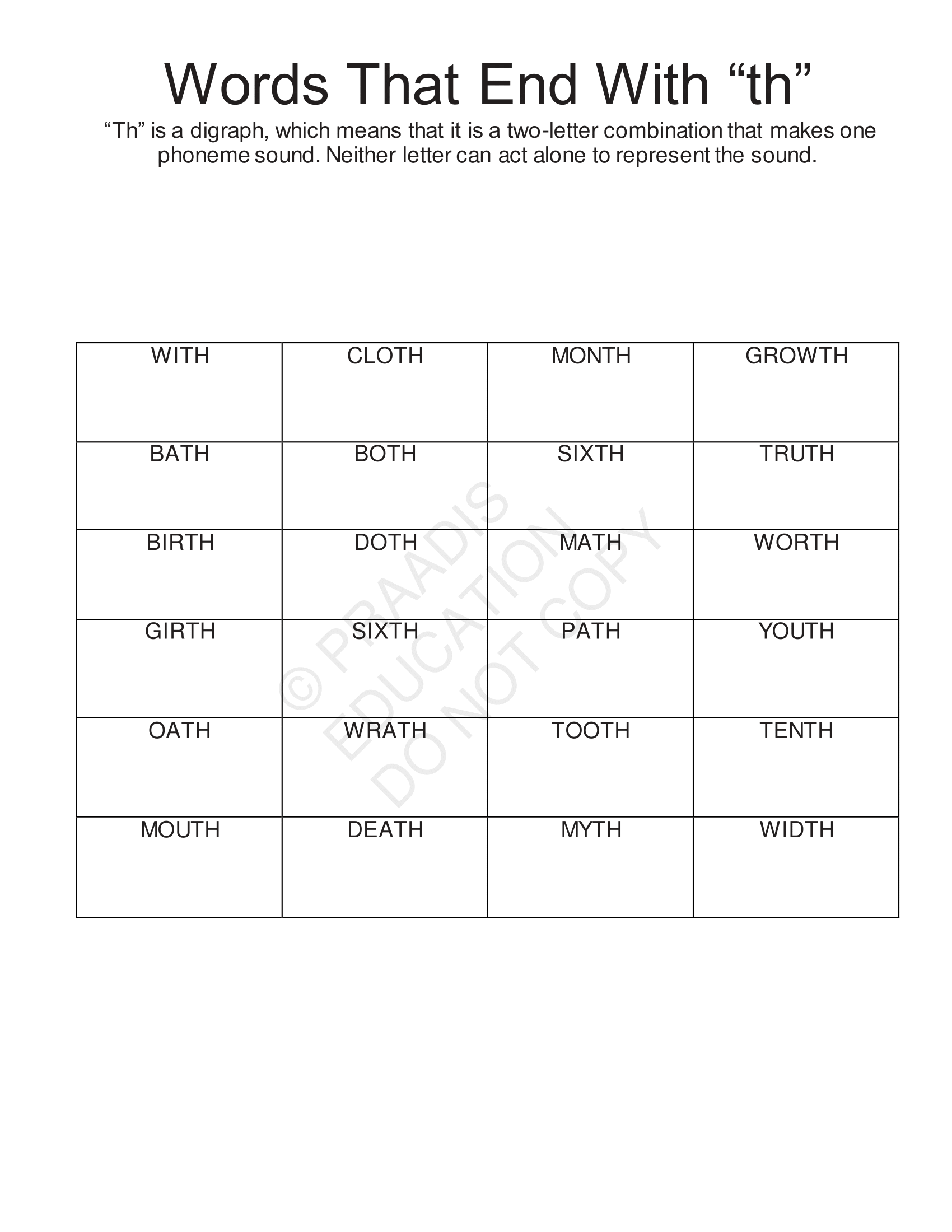 english worksheet for prep class